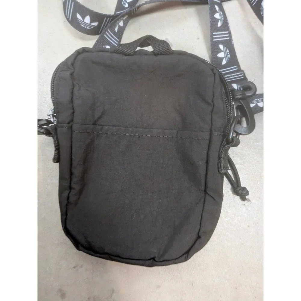 Adidas Festival Bag Men's Women's OS Black Trefoil Logo Crossbody Nylon Strap